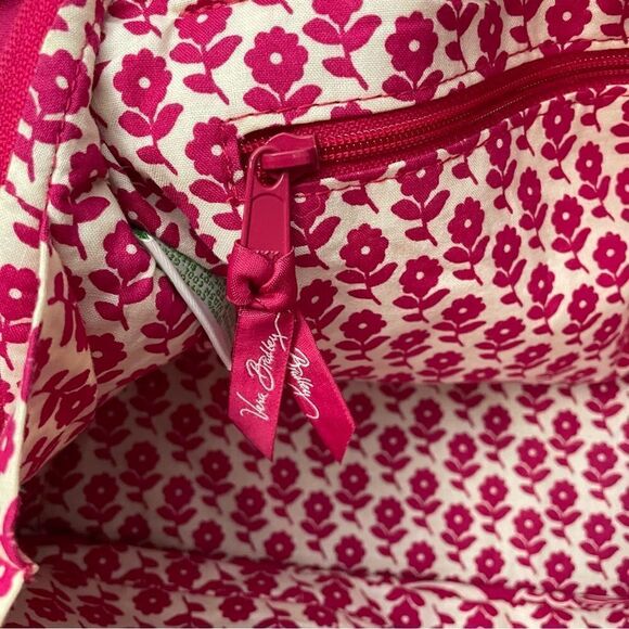 Vera Bradley Large Casual/ Travel Shoulder Hand Bag in “Twirly Bird Pink" Print - Picture 10 of 13